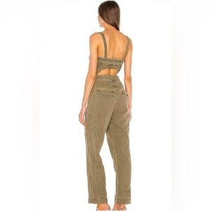 Free People Go West Utility Jumpsuit Size L